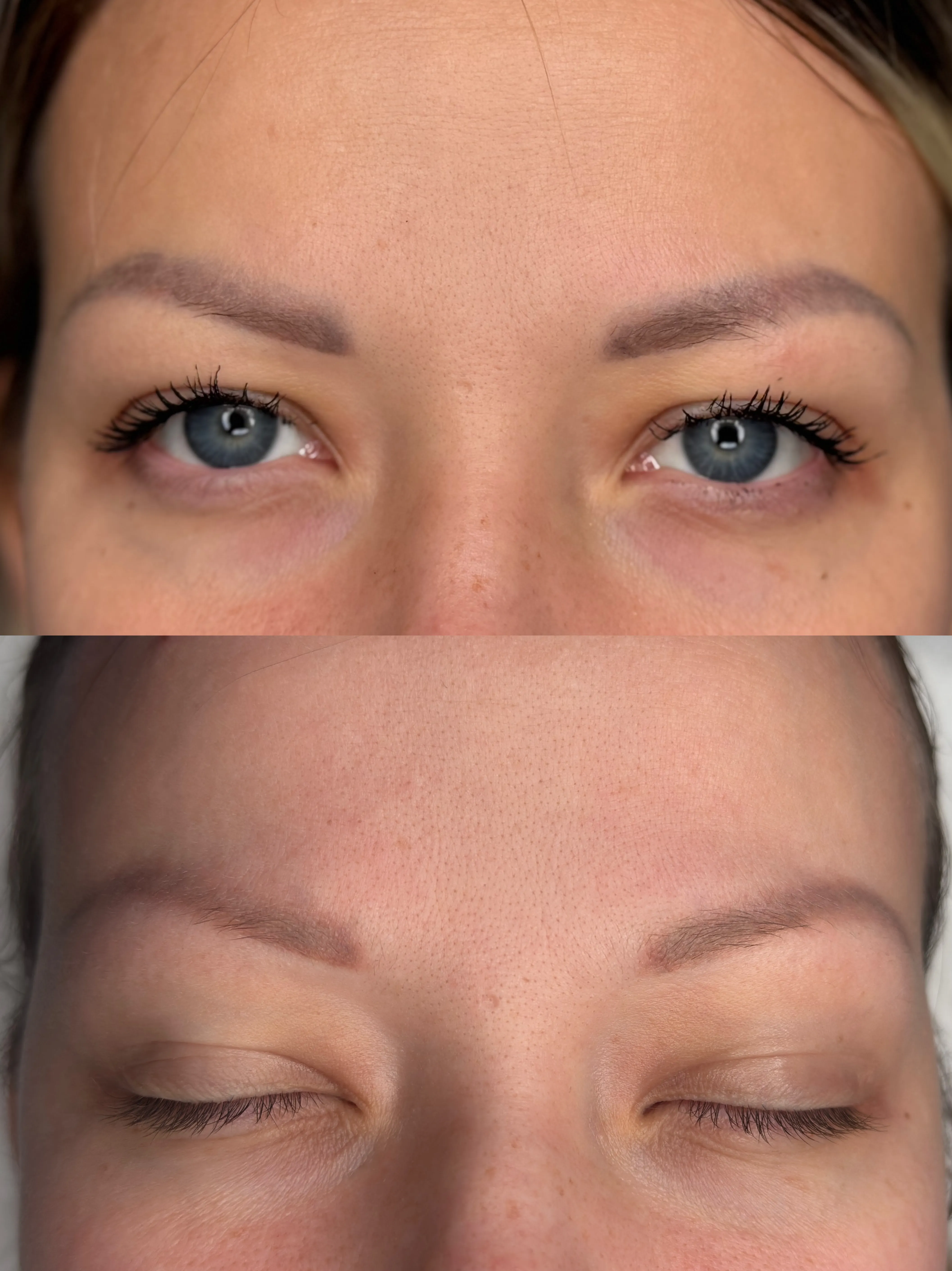 Работа мастера по бровям